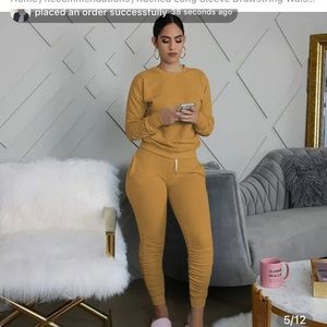 Two piece fashion nova in yellow